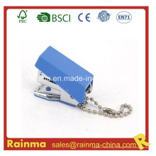 Agrafeuse Mini Metal Bleu avec Porte-clés